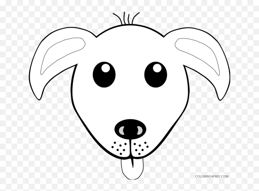 Dog Face Coloring Pages Dog Face Black And Printable - Clip Art Emoji,Angry Emoji Coloring Page