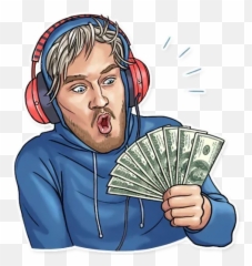 Pewdiepie Whatsapp Stickers - Stickers Cloud Dollar Sticker Telegram Emoji,Pewdiepie Emojis In Real Life
