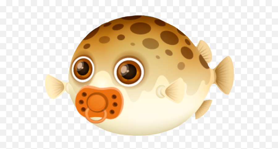 Momio Animo Fish Pufferfish Sticker - Puffer Fish No Background Emoji,Pufferfish Emoji