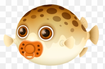 Momio Animo Fish Pufferfish Sticker - Puffer Fish No Background Emoji,Pufferfish Emoji