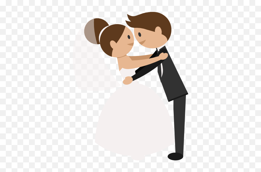 Bride Groom Cartt - Married Couple Cartoon Transparent Emoji,Groom Emoji