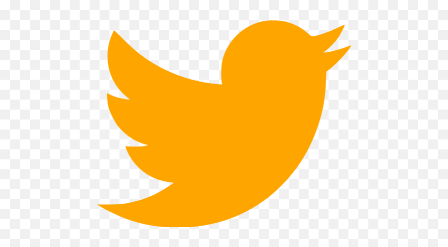 Orange Twitter Icon - Free Orange Social Icons Transparent Yellow Twitter Logo Emoji,Sun Emoticon For Twitter