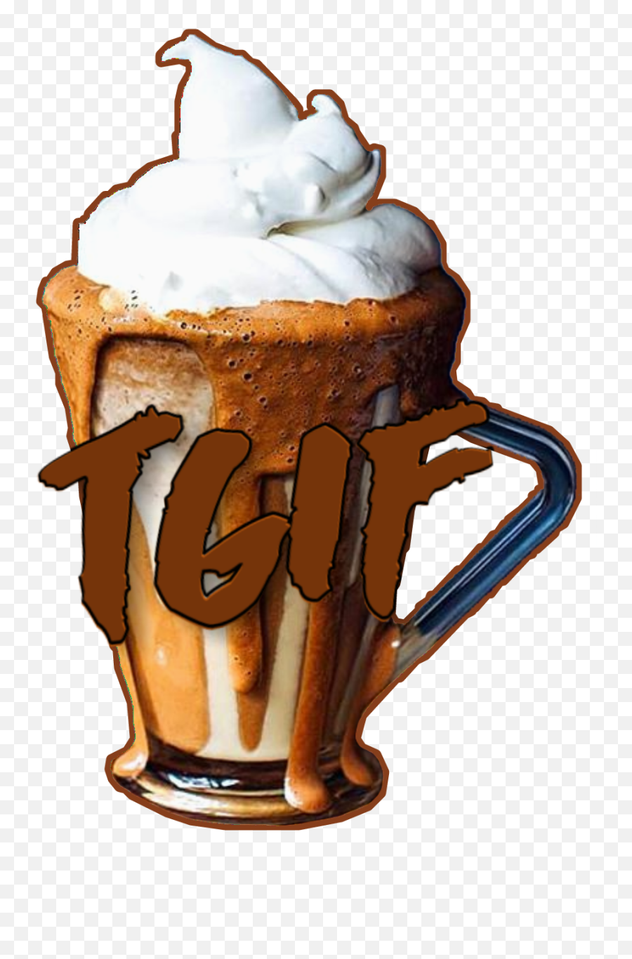 Sctgif Tgif Milkshake Rootbeerfloat Sticker By Deliaris - Cup Emoji,Root Beer Float Emoji