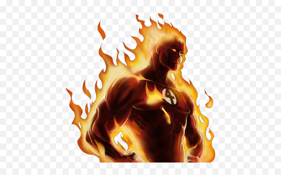 Human Torch Screenshots Images And - Transparent Human Torch Png Emoji,Skype Marvel Emoticons