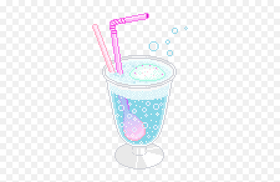 Top Ice Cream Float Stickers For Android U0026 Ios Gfycat - Pixel Art Gif Drink Emoji,Milkshake Emoji
