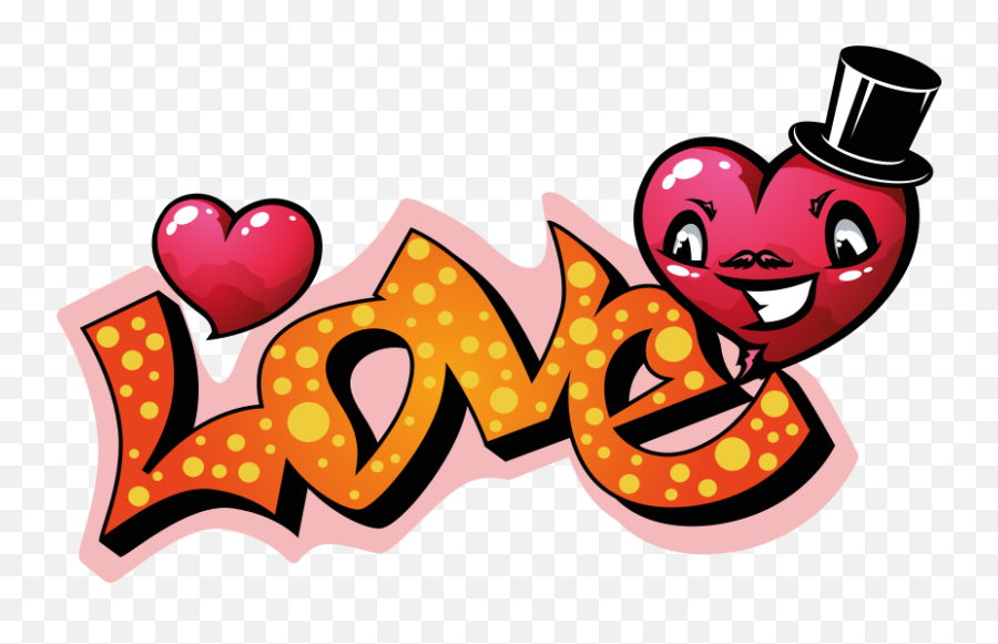 Vinilo Graffiti Frase Love Corazón Con - Graffiti Corazón Emoji,Emojis Para Decorar Textos
