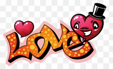Vinilo Graffiti Frase Love Corazón Con - Graffiti Corazón Emoji,Emojis Para Decorar Textos