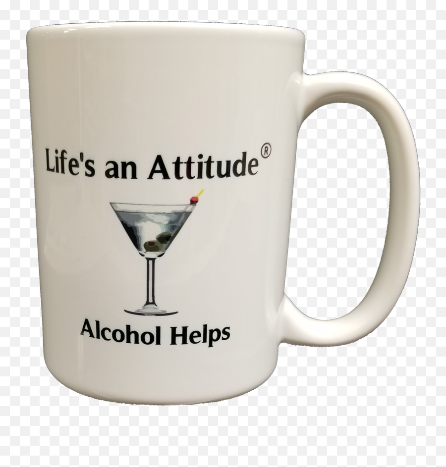 An Attitude Alcohol Helps Coffee Mug - Martini Glass Emoji,List Of Facebook Emoticons Martini Glass