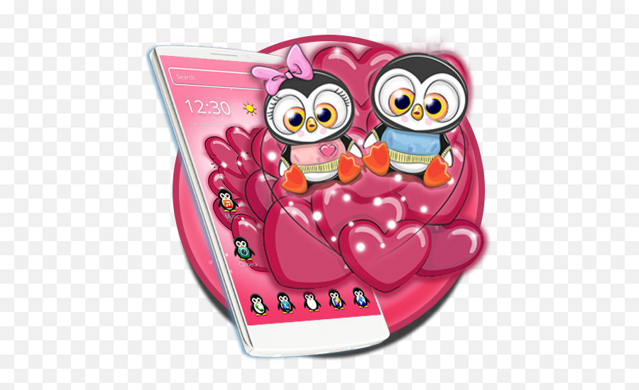 Amazoncom Cute Salmon Penguin 2d Theme Appstore For Android - Happy Emoji,Penguin Emoji