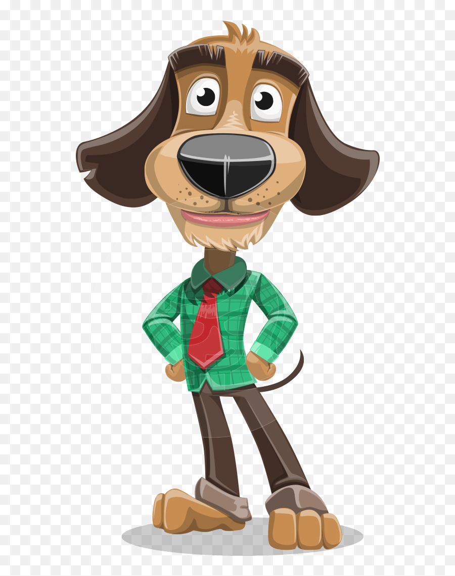 Business Dog Cartoon Vector Character - Cartoon Dog Money Character Emoji,Free Cartoon Animals Expressing Emotions