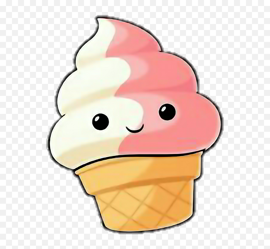 Ice - Cream Sticker By Peralta King Clip Art Cute Cartoon Ice Cream Emoji,Ice Cream Emoji Text