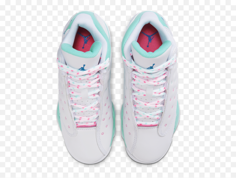 Girls Air Jordan 13 Retro - Air Jordans 13 Gs Aurora Green Emoji,Girls Emoji Sneakers