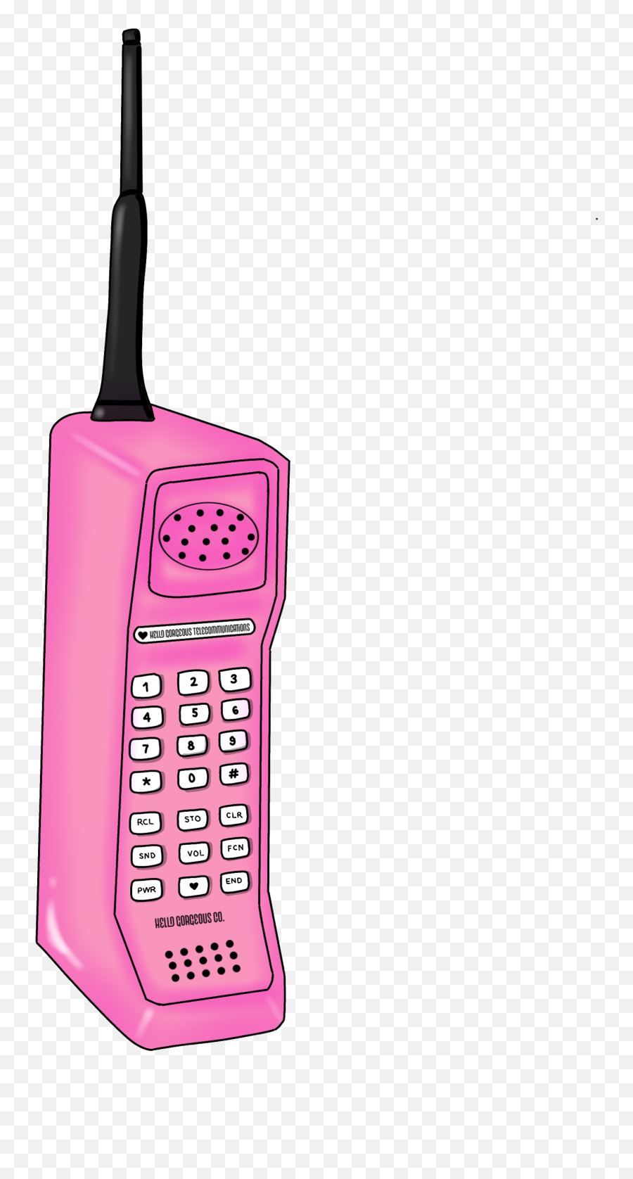 Vintagemobilephone Mobile Pink Sticker - Portable Emoji,Two-way Radio Emoji