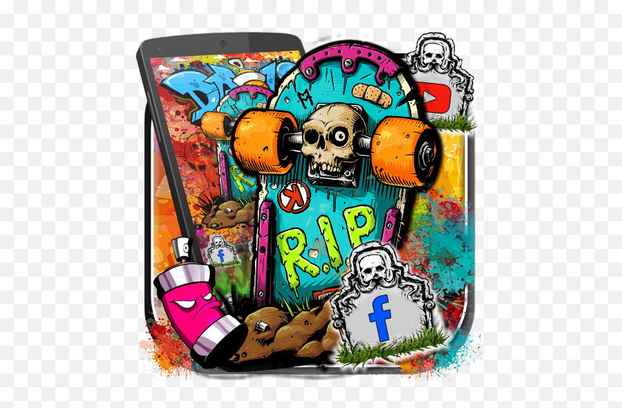 Graffiti Skate Themes Hd Wallpapers 3d Icons Qu0026a Tips - 3d Graffiti Png Icons Emoji,Emoji Icons Cheats