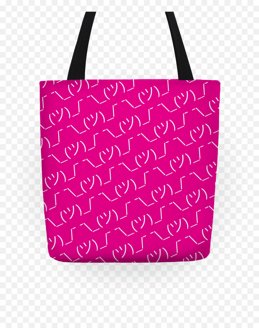 Emoticon Shrugs Pink Totes - Stylish Emoji,Emoticon (l