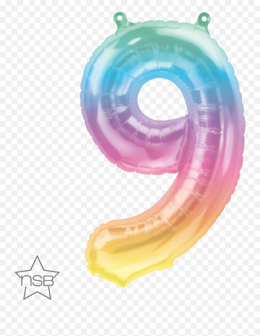 16 Airfill Only Number 9 Jelli Ombre Balloon Bargain - Transparent 9 Balloon Png Emoji,Bridal Shower Scattergories With Emojis