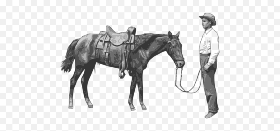 Man And His Horse Clipart - Cavalo E Homem Vetor Emoji,Horse Emoticons