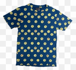 Emoji T - Shirt Fun Button Up Shirts,Colorful Palm Trees With Emojis