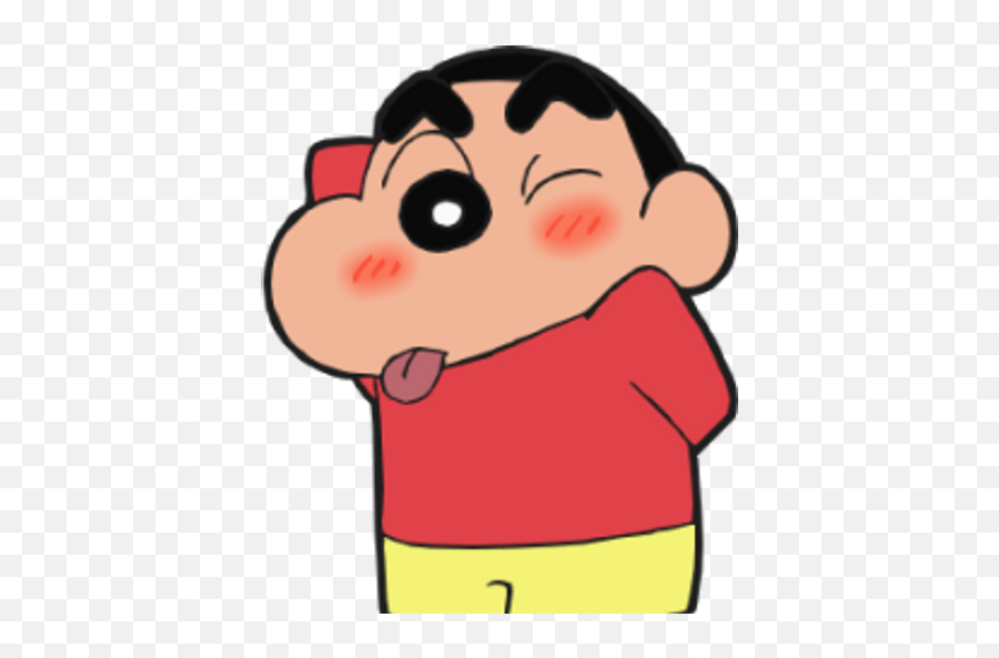 Shin Anime Sticker By Cathaysa Solitaria Rosa Roja - Shin Chan Gif Png Emoji,Carita Tierna Emoticon