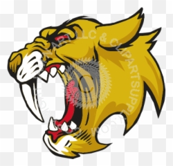 Mean Sabertooth Tiger Head Facing Left - Sabertooth Tiger Face Tatoo Emoji,Facebook Sabertooth Tiger Emojis