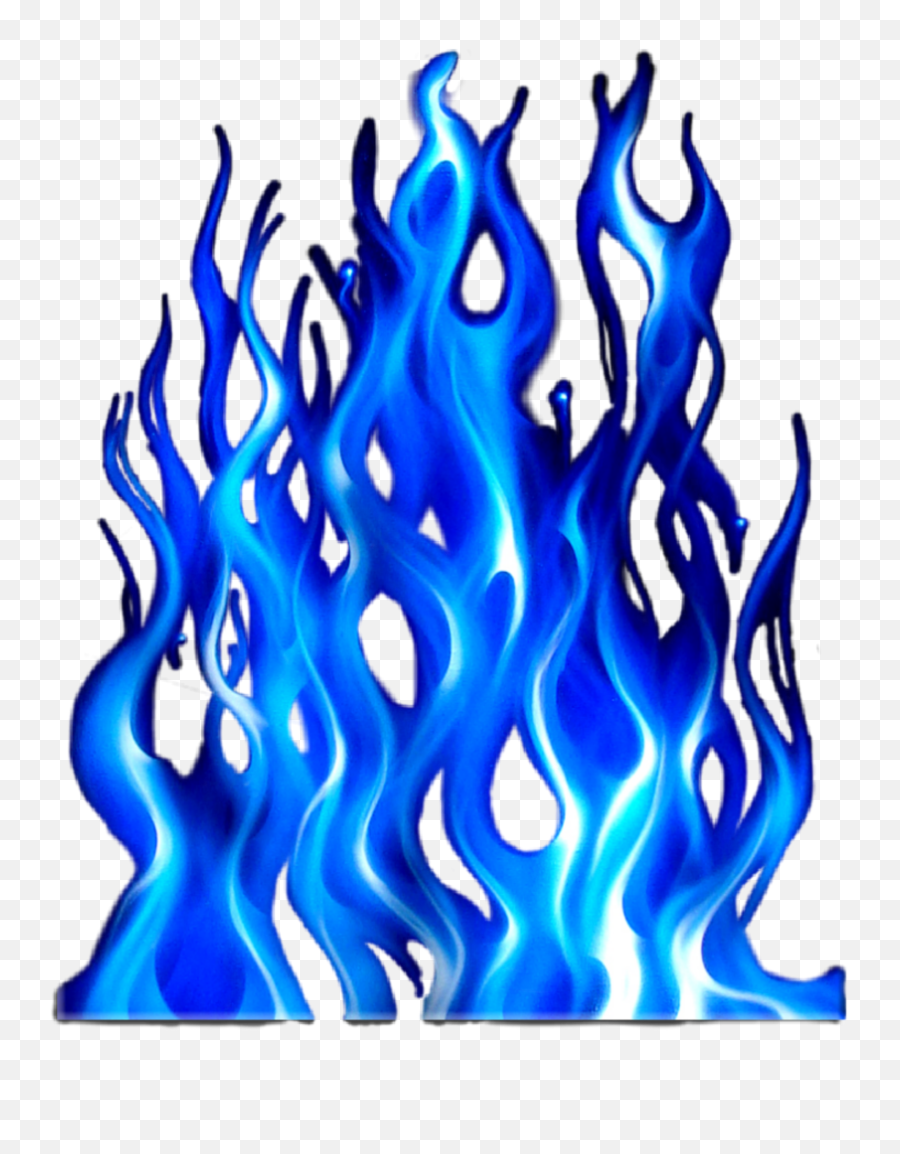 Blue Flame Sticker - Fire Blue Flames Png Emoji,Blue Fire Emoji