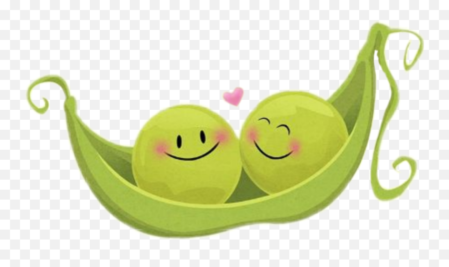 Green Peas Beans Greenaesthetic Sticker - Cute 2 Peas In A Pod Emoji,Peas Emoji