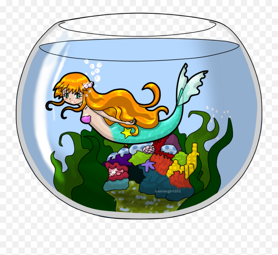 Mermaids Fishbowl Scmermaids Ftestickers Clipart - Full Size Mermaid Emoji,Sc Emoji Meanings