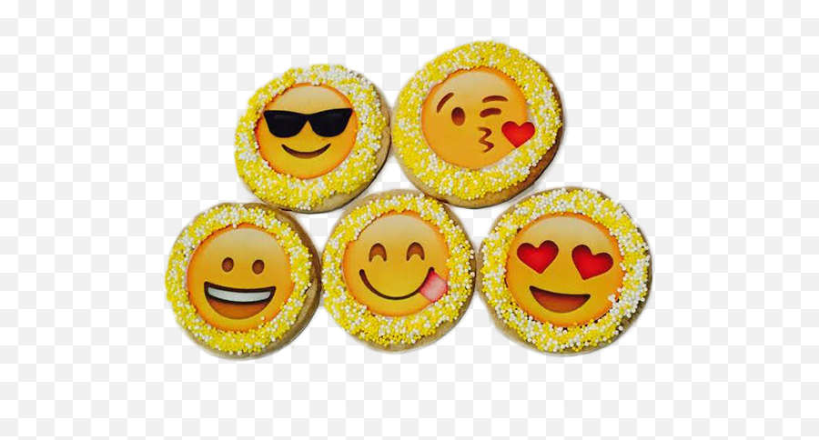 Download Emoji Sugar Cookies With - Happy,Emoji Cookies