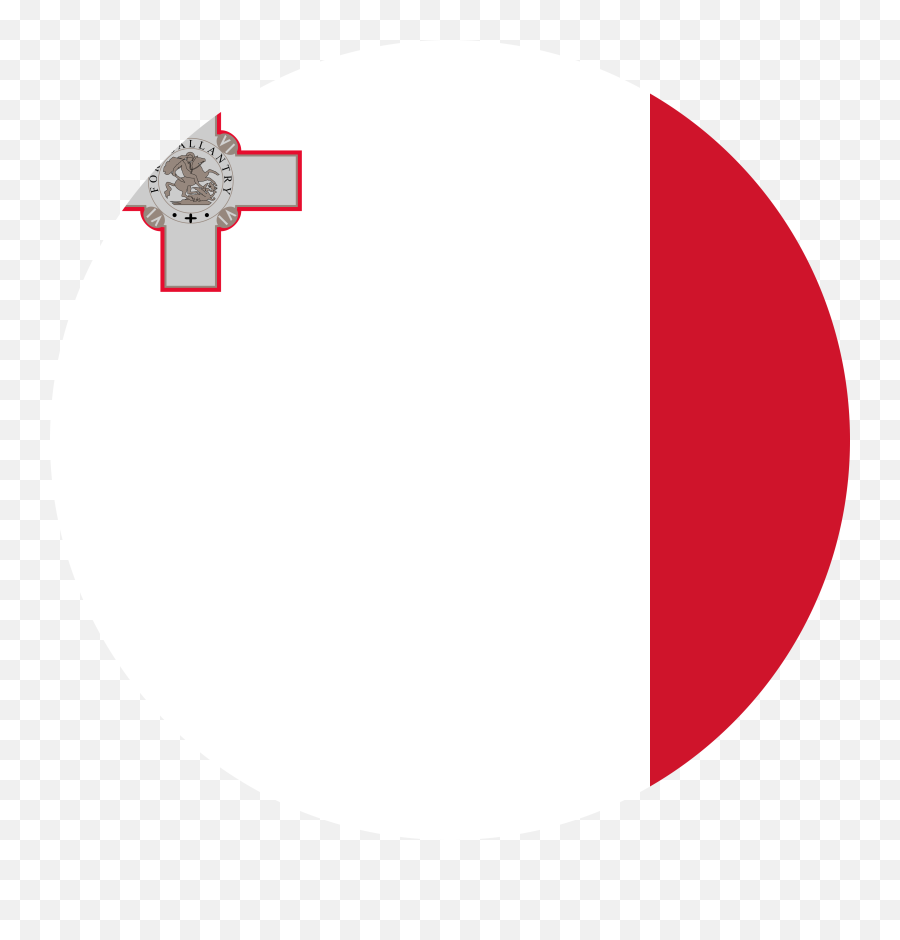 Malta Flag Emoji - Malta Bayra Yuvarlak Png,White Flag Emoji