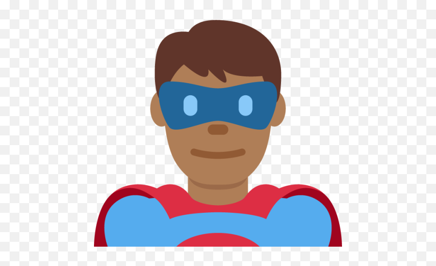 Man Superhero Medium - Dark Skin Tone Emoji Download For,Brown Hair Shrug Emoji Png