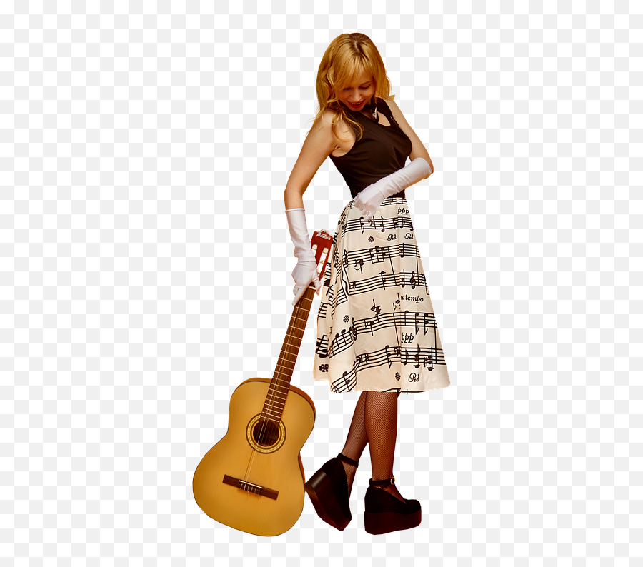 Free Photo Guitar Girl Guitarist Musician Music Tights Skirt Emoji,Skirts Emotion