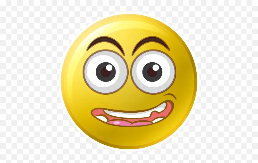 Crazy Smiley By You - Sticker Maker For Whatsapp Emoji,Grinning Face With Big Eyes Emoji