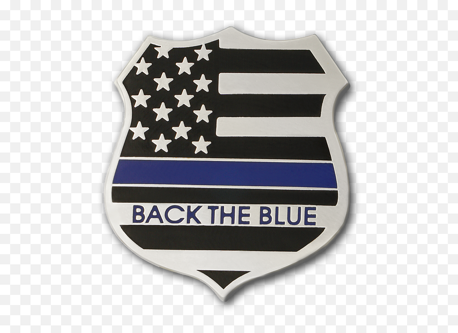 Back The Blue Shield Lapel Pin U2013 Custom Pins U0026 Buckles Emoji,Cop Badge Emoji