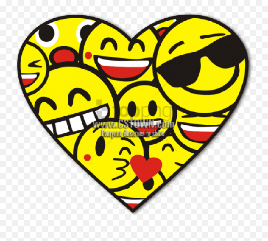 Download Heart Shape Smile Face Emoji - Happy,Heart Face Emoji