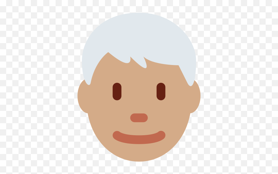 Medium Skin Tone White Hair Emoji - Camping Les Fougères,White Man Emoji