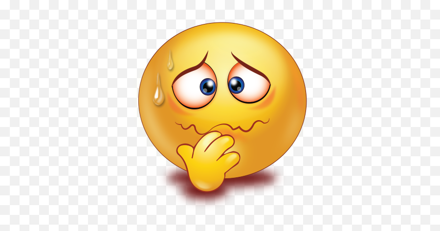 Sweating Sick Face Emoji - Happy,Sore Throat Emoji