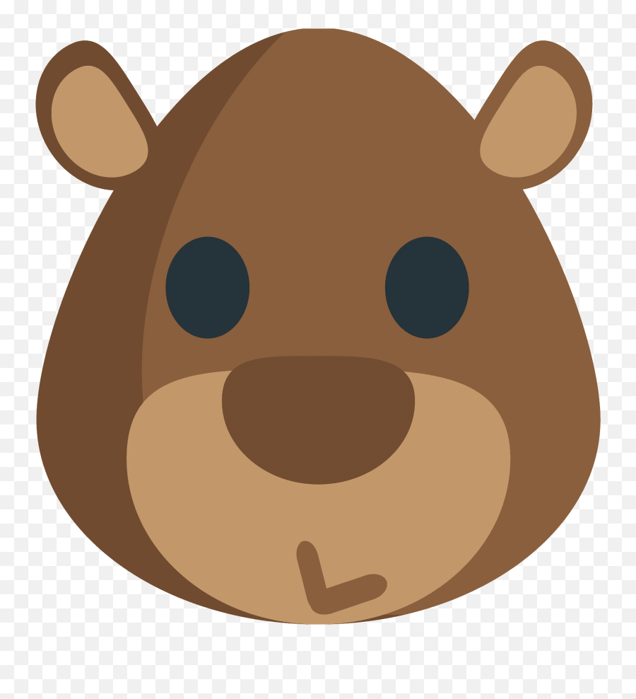 Bear Emoji Clipart - Happy,Brown Bear Emoji