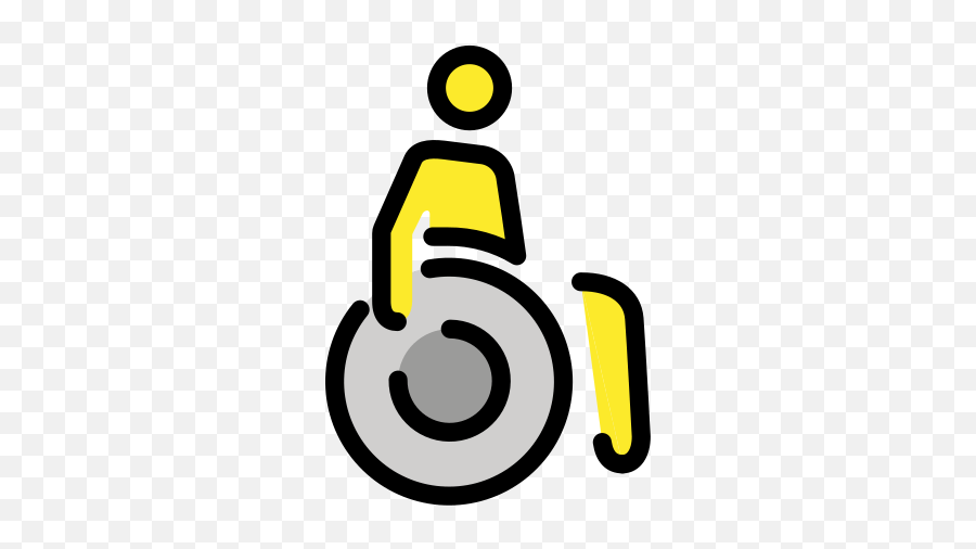 Man In Manual Wheelchair - Persona En Siñlla De Ruedas Dibujo Emoji,Wheelchair Emoji