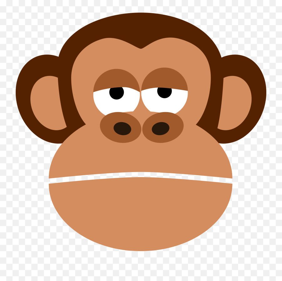 Monkey Face Clipart Free Download Transparent Png Creazilla - Monkey Face Clipart Emoji,Sad Monkey Emoji