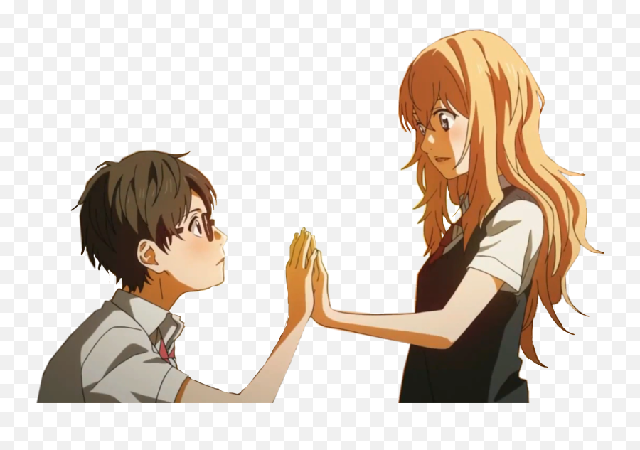 The Most Edited Kaorimiyazono Picsart - Kousei And Kaori High School Emoji,Pray Emoji Or High Five