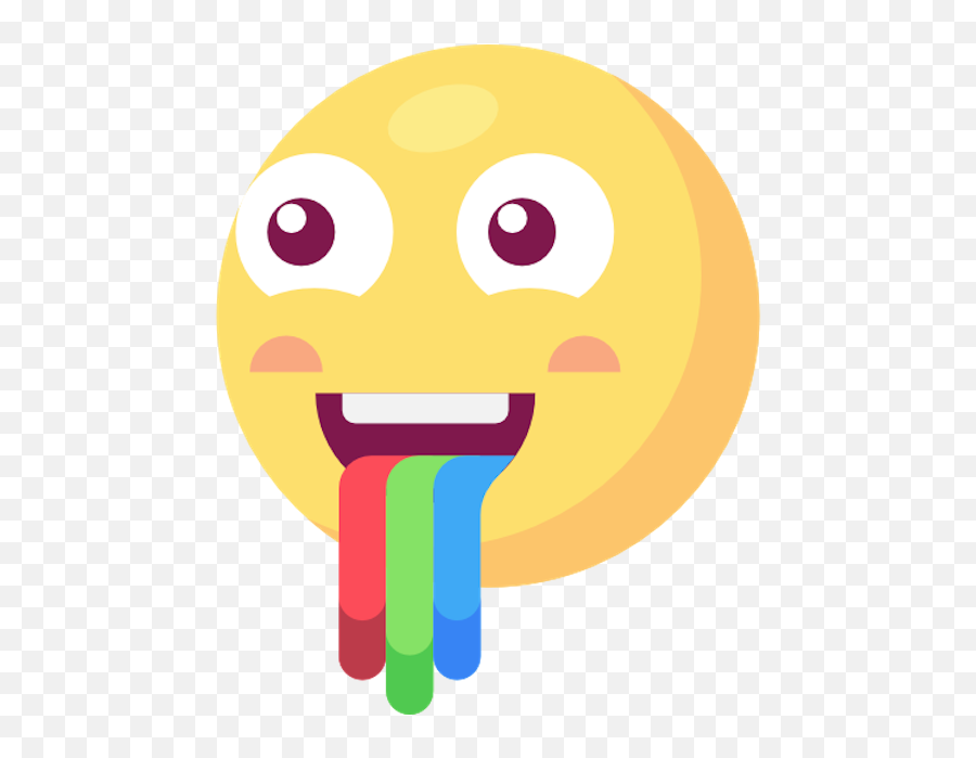 50 Big Stickers - Rainbow Vomit Emoji,Insane Emoji.