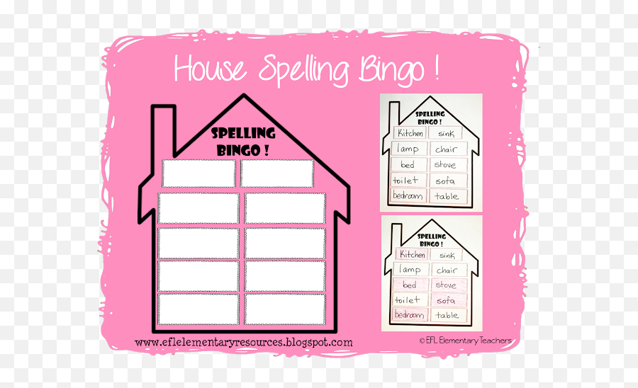 Esl House Spelling Bingo - Vertical Emoji,Emotion Bingo