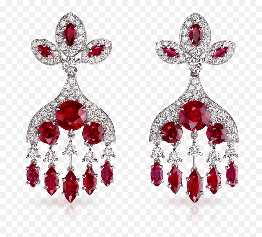 Ruby Earrings - Solid Emoji,Faberge Emotion Bangle