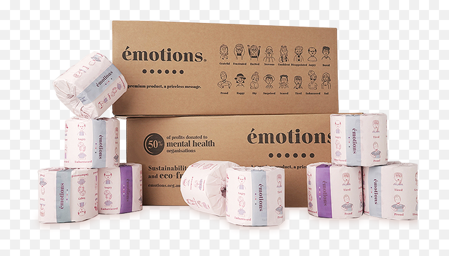 Bamboo White 4ply Toilet Paper - Cylinder Emoji,Emotions Box