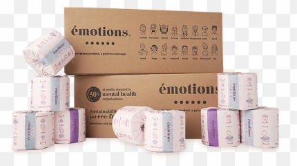 Bamboo White 4ply Toilet Paper - Cylinder Emoji,Emotions Box