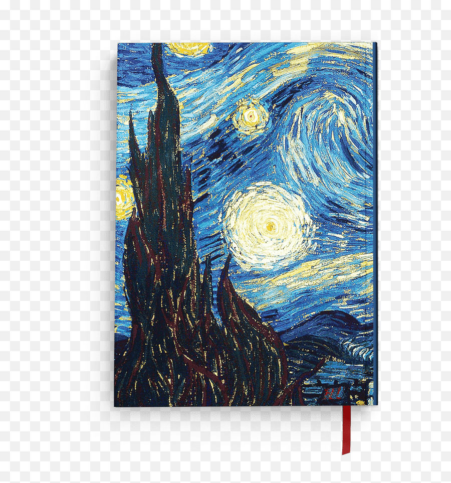 Vincent Van Gogh The Starry Night Notebook Sketchbook By - Van Gogh Starry Night Vertical Emoji,Van Gogh Art Emotion Express