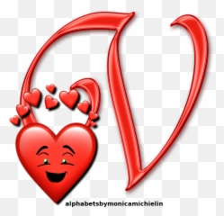 Monica Michielin Alphabets Red Hearts Love Smile Emoji - Heart Emoji Smile Love,)v Emoticon