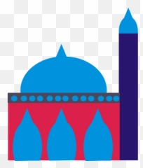 Colored Mosque - Clip Art Masjid Emoji,Fb Emoticons Masjid