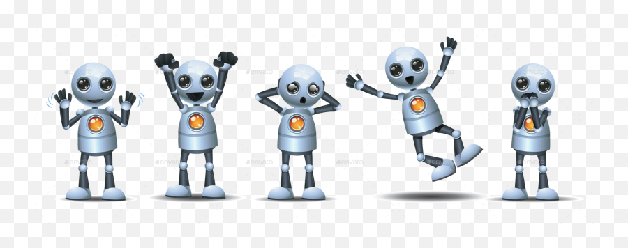Little Robot Basic Posture - Illustration Emoji,Robot With Emotion