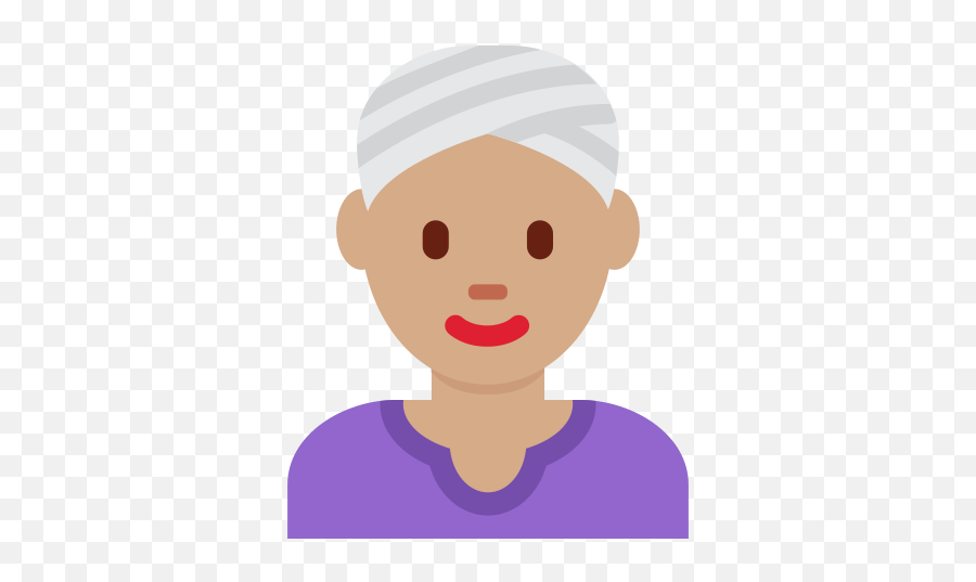 U200d Woman Wearing Turban Medium Skin Tone Emoji,Single Women Emojis